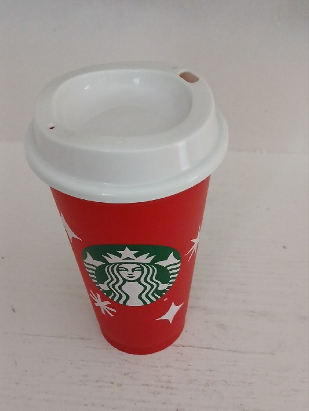 Starbucks Red Holiday Reusable Cup with White Lid - Picture 2 of 2